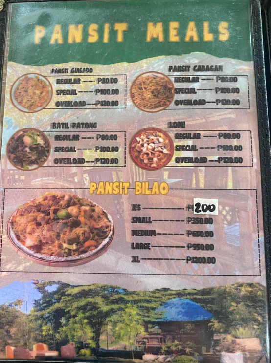 Menu photo