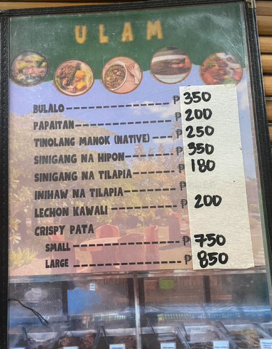 Menu photo