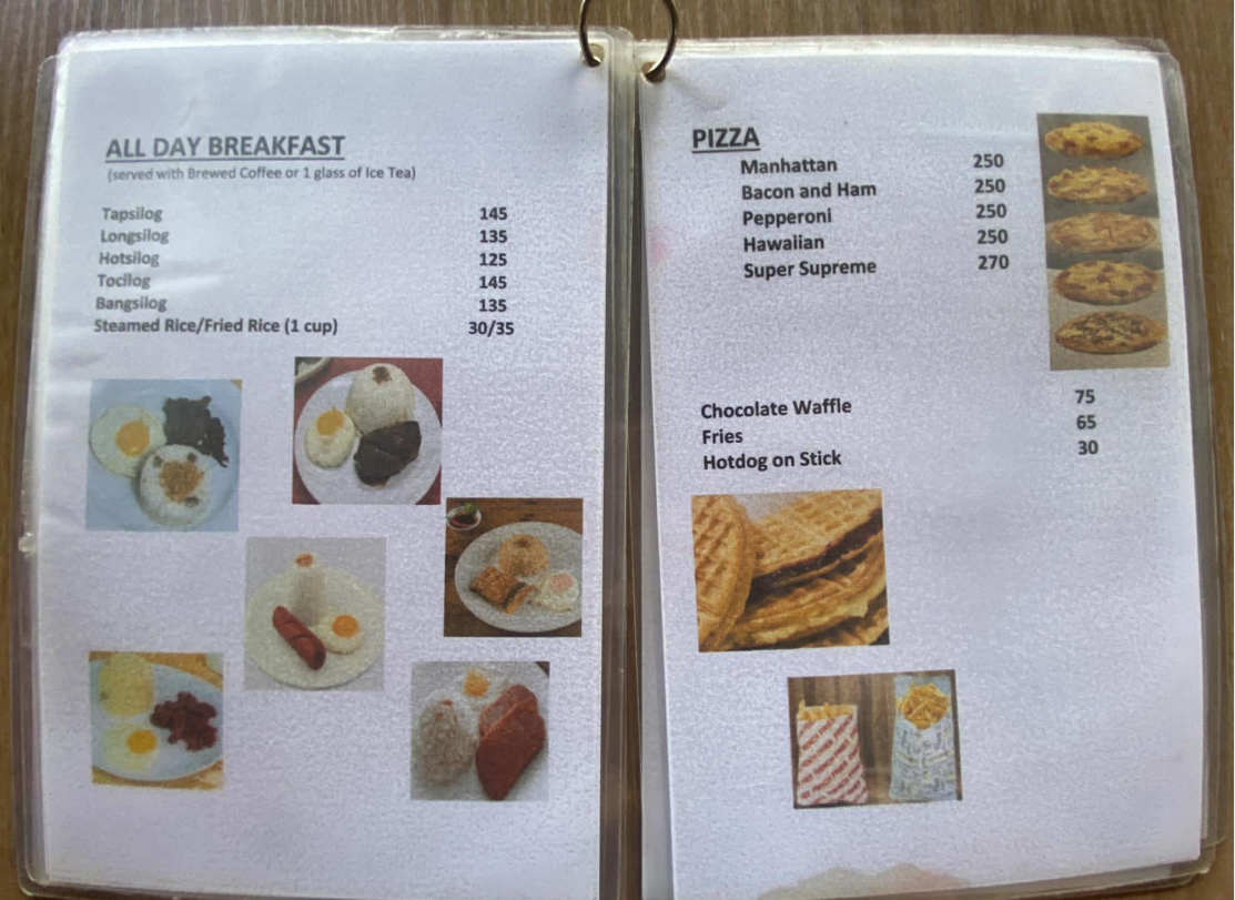 Menu photo