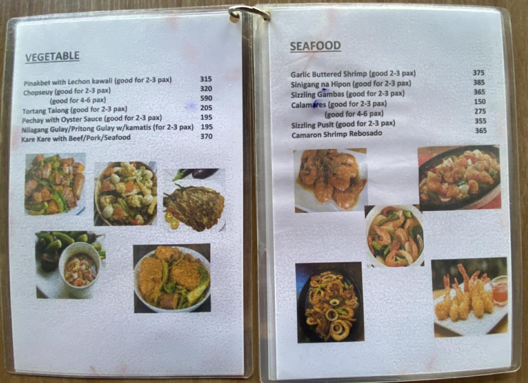 Menu photo
