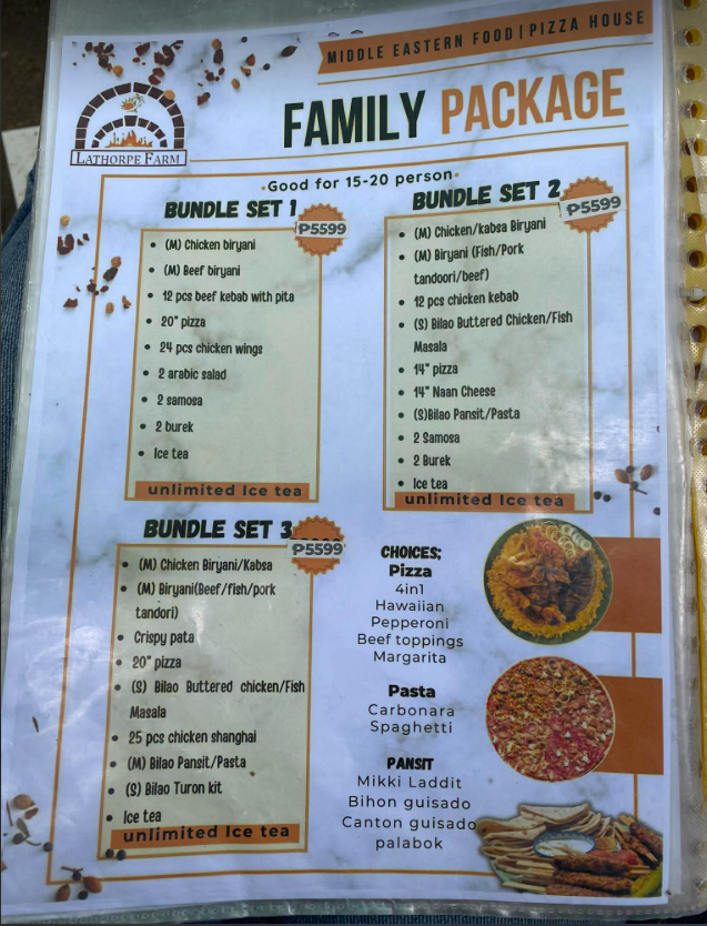 Menu photo