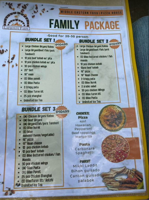Menu photo