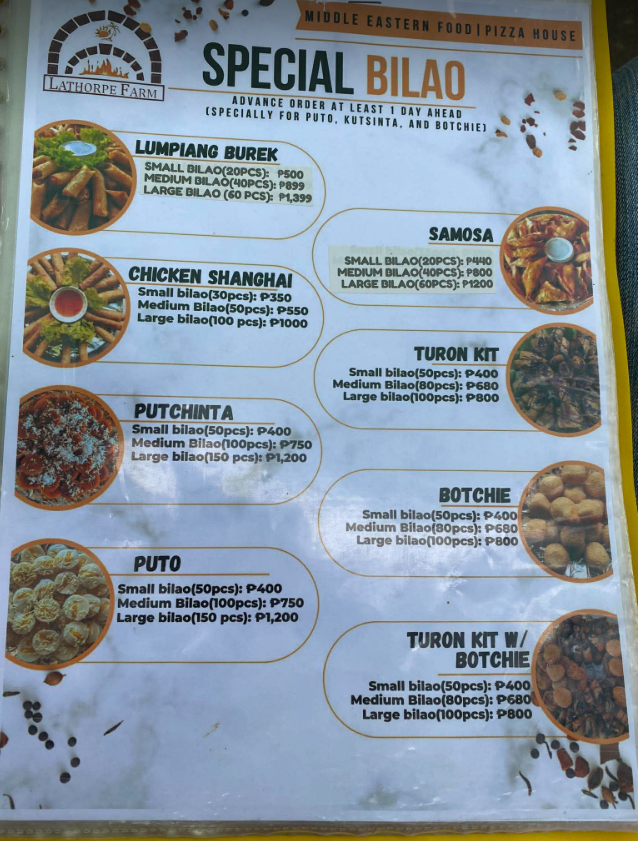 Menu photo