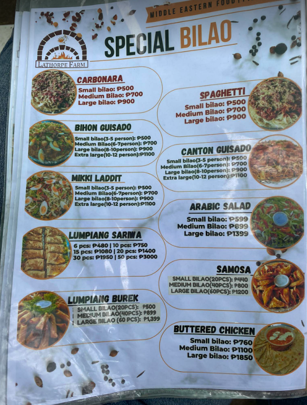 Menu photo
