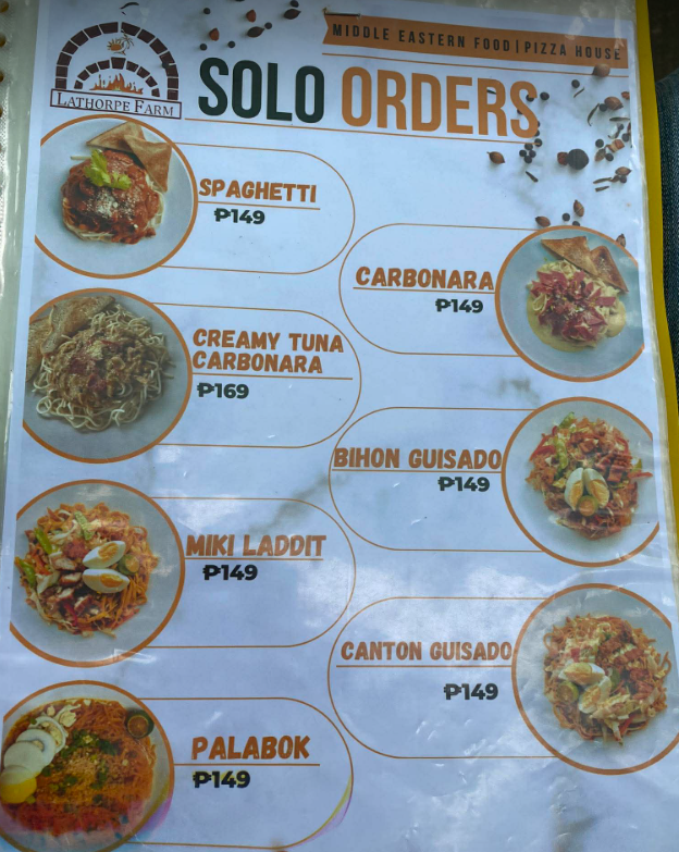 Menu photo