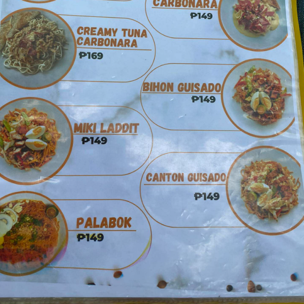 Menu photo