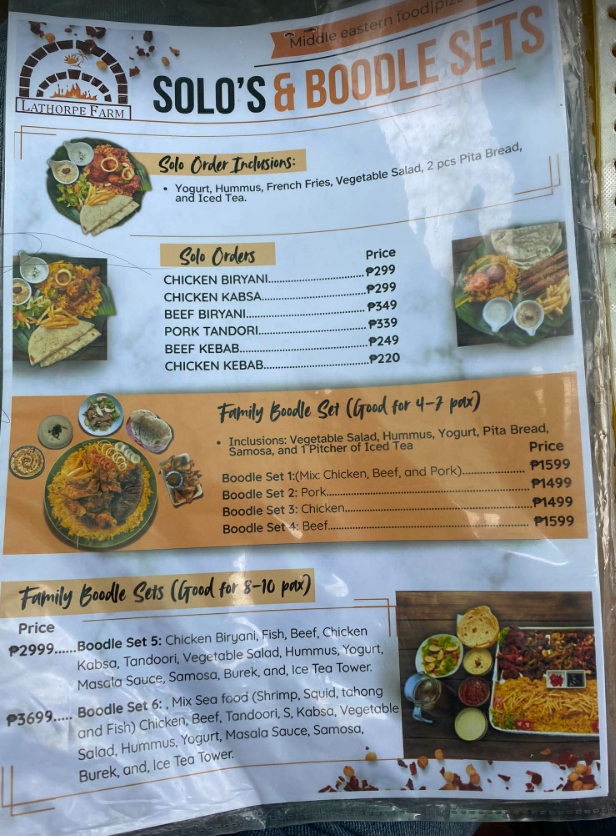 Menu photo